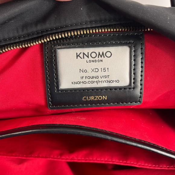 Knomo London Bags Knomo London Curzon Black Nylon Shoulder Tote Bag